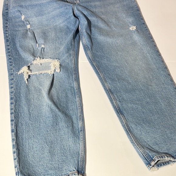 Abercrombie & Fitch The Dad High Rise denim jeans sz 24 short 37 plus distressed - Picture 6 of 10